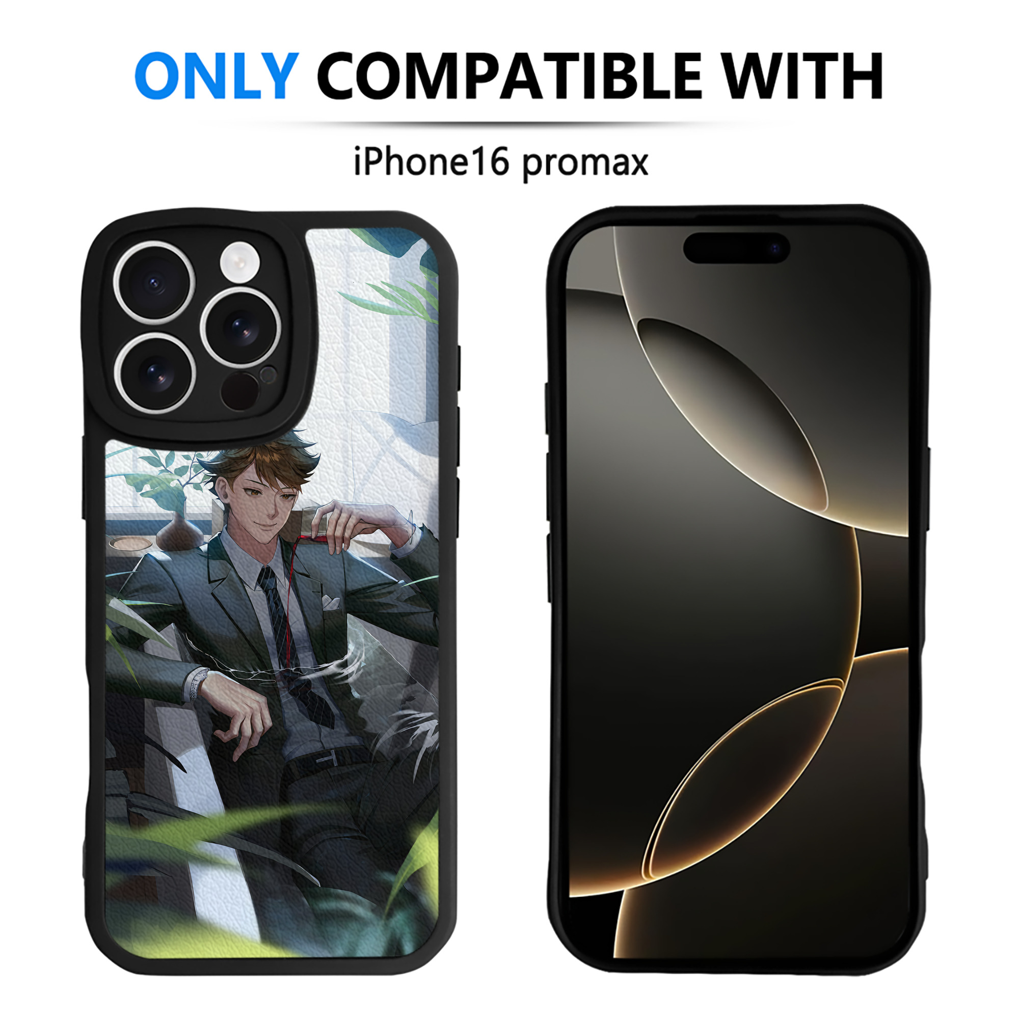 （画像用） ハイキュー!! Haikyu!! 【iPhone 16シリーズ対応】シリコンスマホケース（レザー調） 材質：シリコン